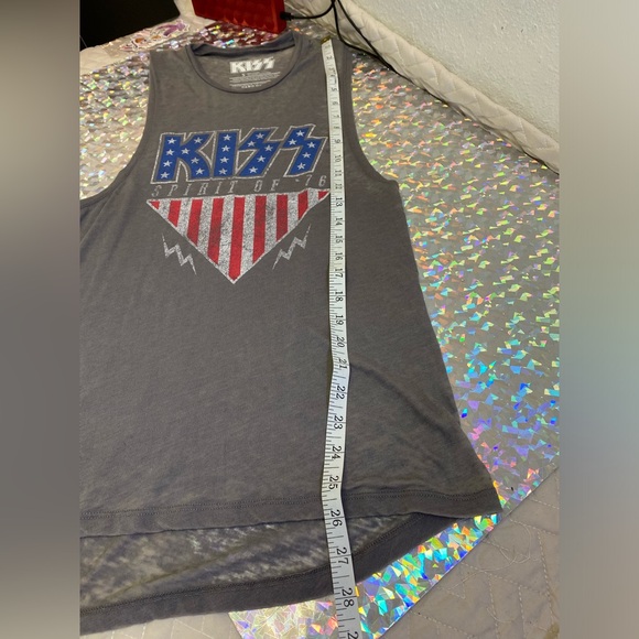 KISS Spirit of ‘76 Official Merch Retro Burnout Sheer Muscle Tank Women’s Small - Picture 7 of 11